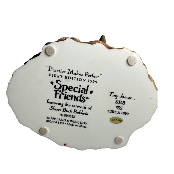 PRACTICE MAKES PERFECT Lang & Wise Ballerina Figurine, Sherri Buck Baldwin - Picture 9 of 9